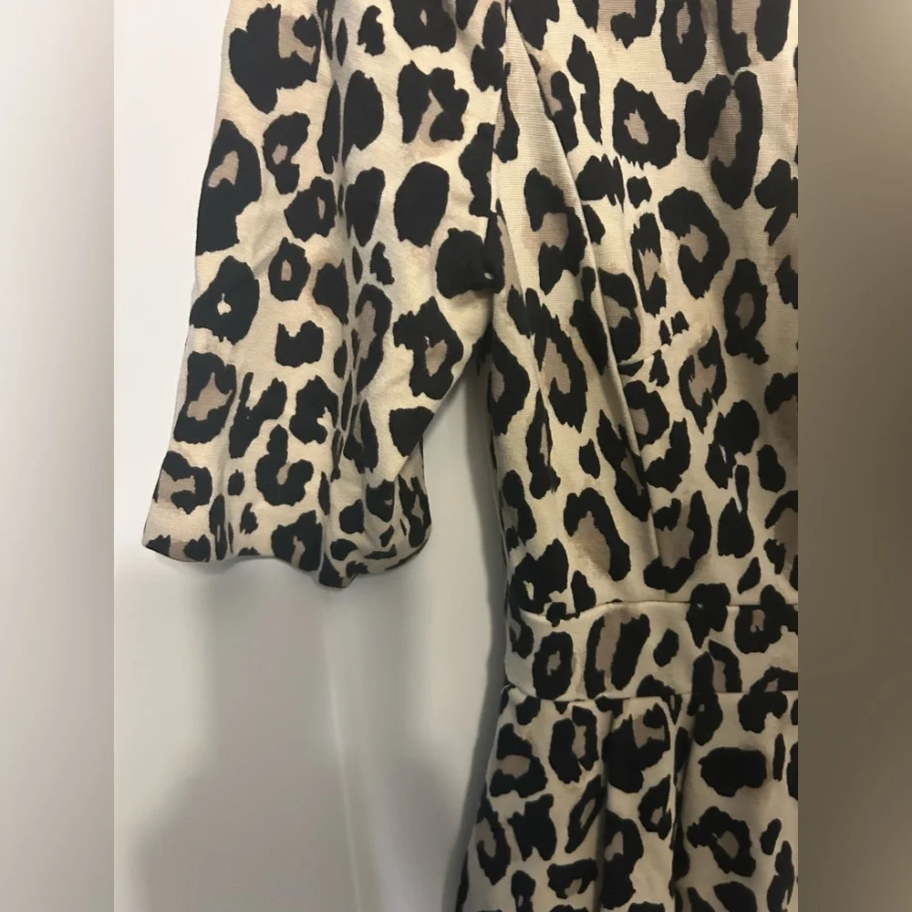 Kate Spade Leopard Print Ponte Waisted Dress